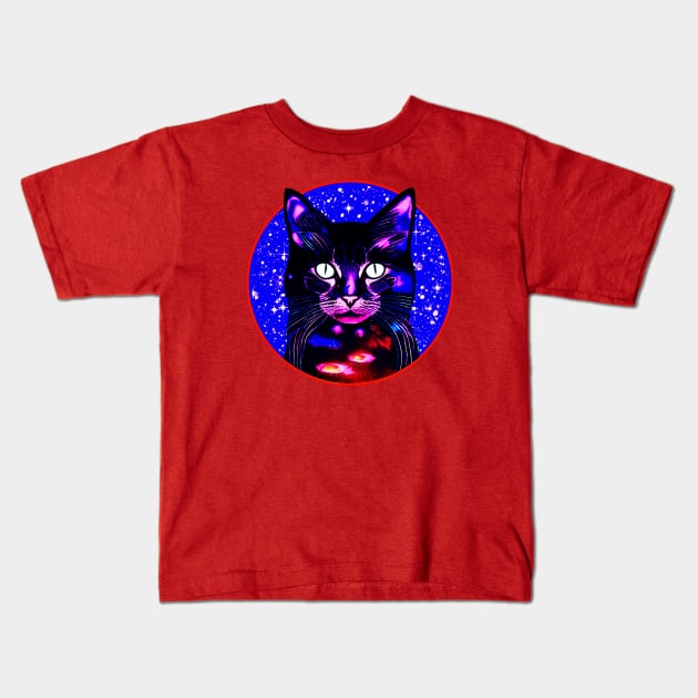 Centauri Cat Kids T-Shirt by Black Cat Alley